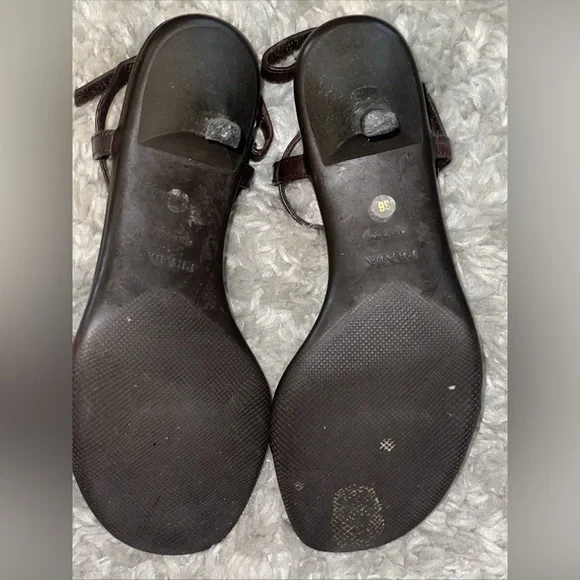 Authentic Prada Calzature Donna sandals, Brown, Sz36/5.5/6 - Picture 7 of 11